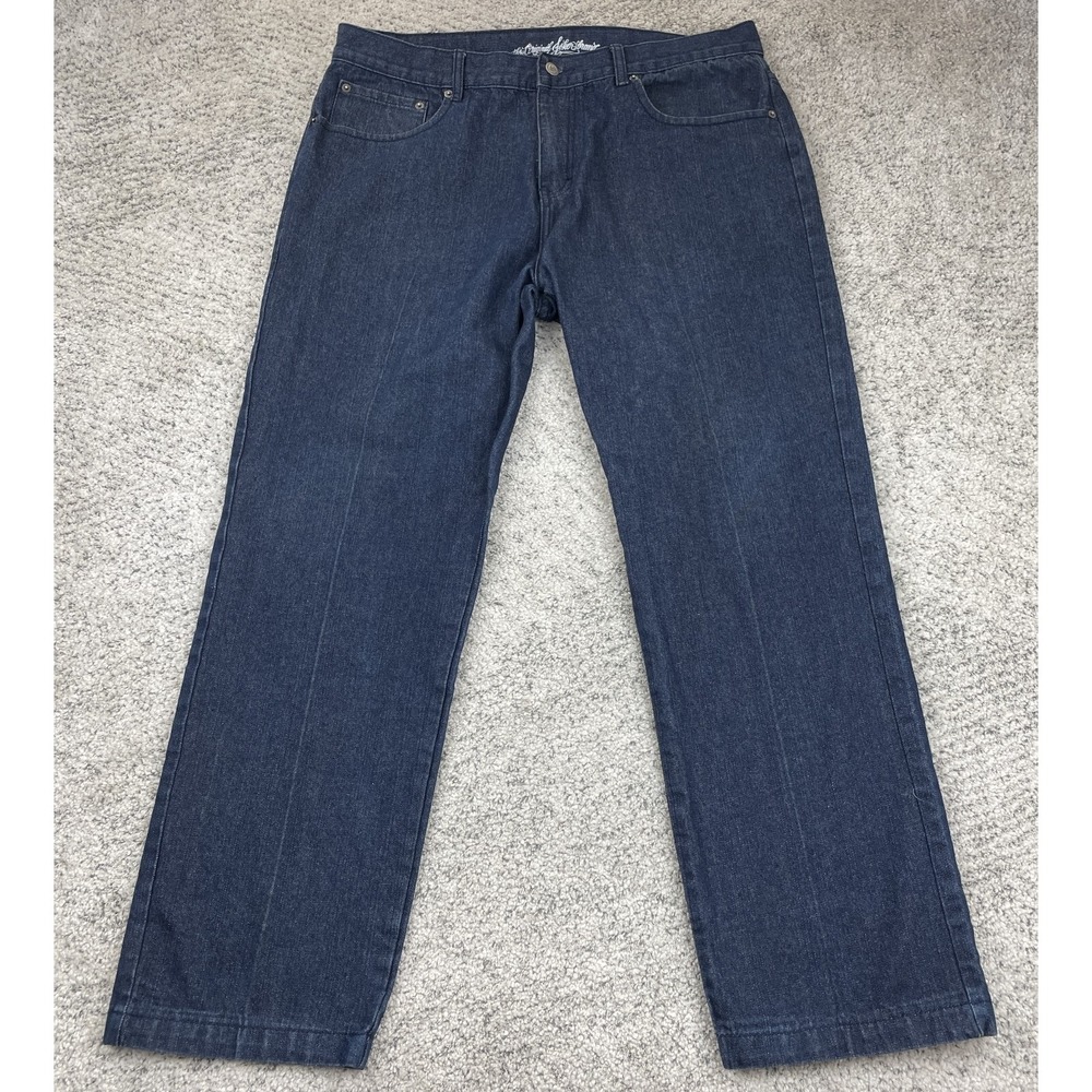 Joker Brand Jeans Men 38 37x31 Baggy Straight Leg Dark Denim Loose 9 Leg Opening